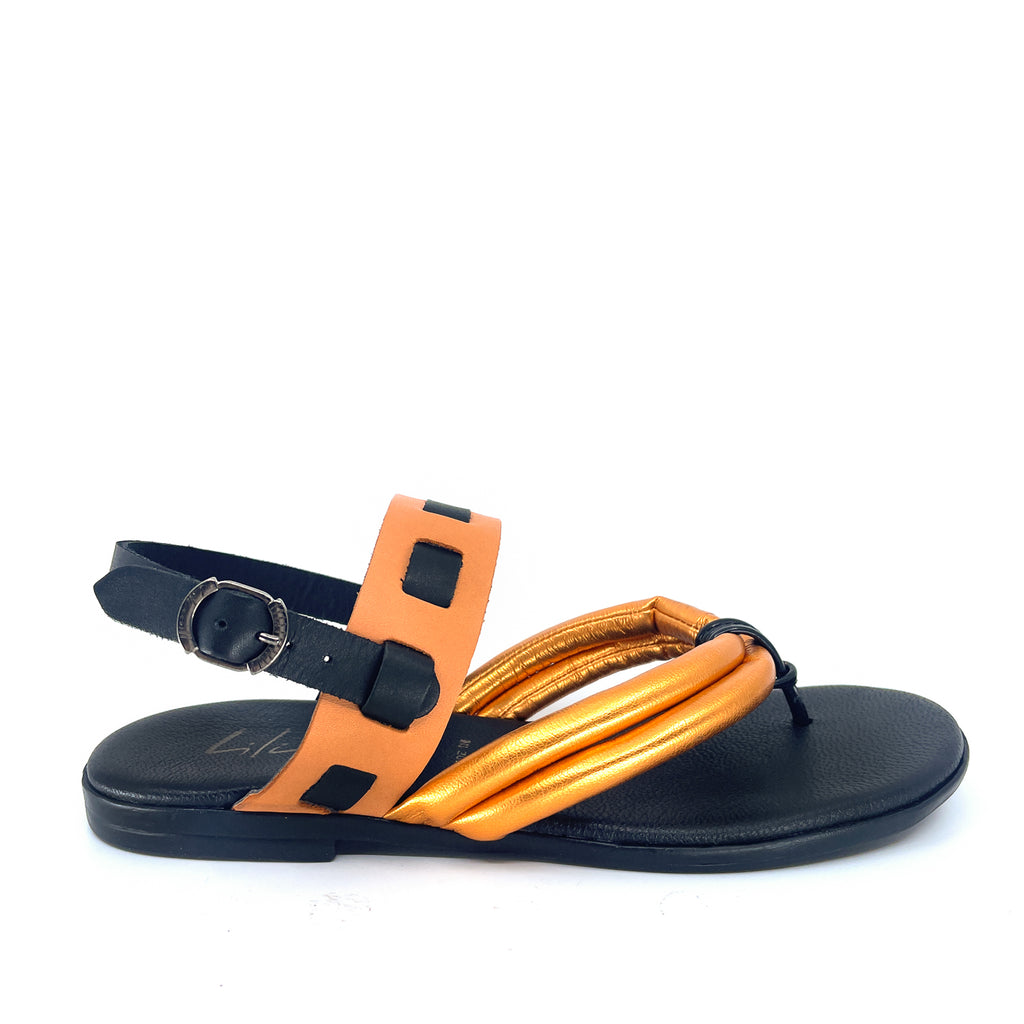 Lilimill 6955 Orange Slingback Sandals