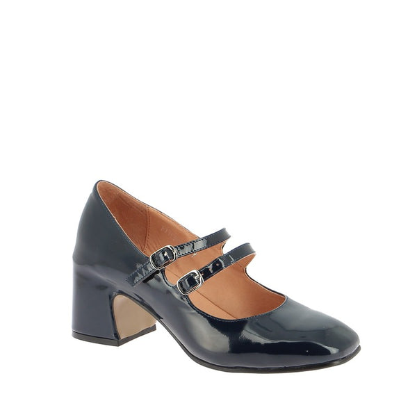 Top End Fiyona Navy Patent Mary-Jane Women's Shoes