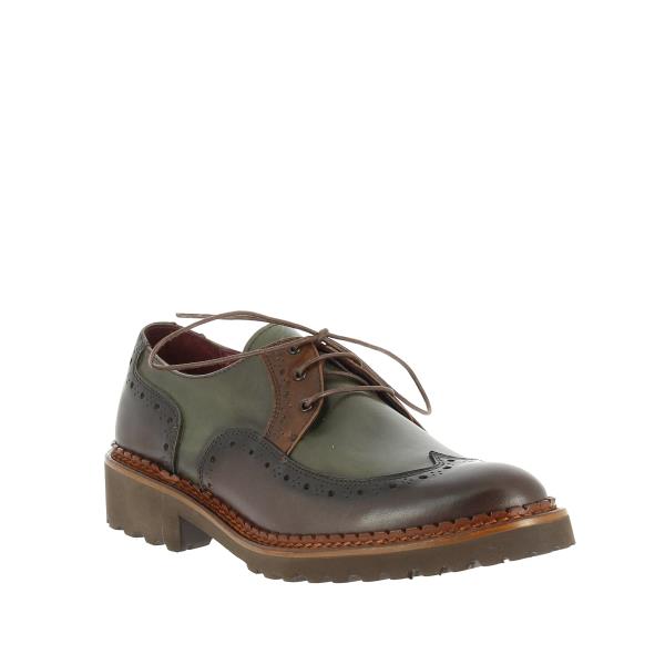 Torretti 7219 Green/Brown Lace Up Brogue