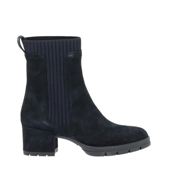 Unisa Jolto Navy Suede Heeled Ankle Boot