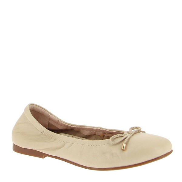 Bresley Ponch Beige Flat Ballet Pump