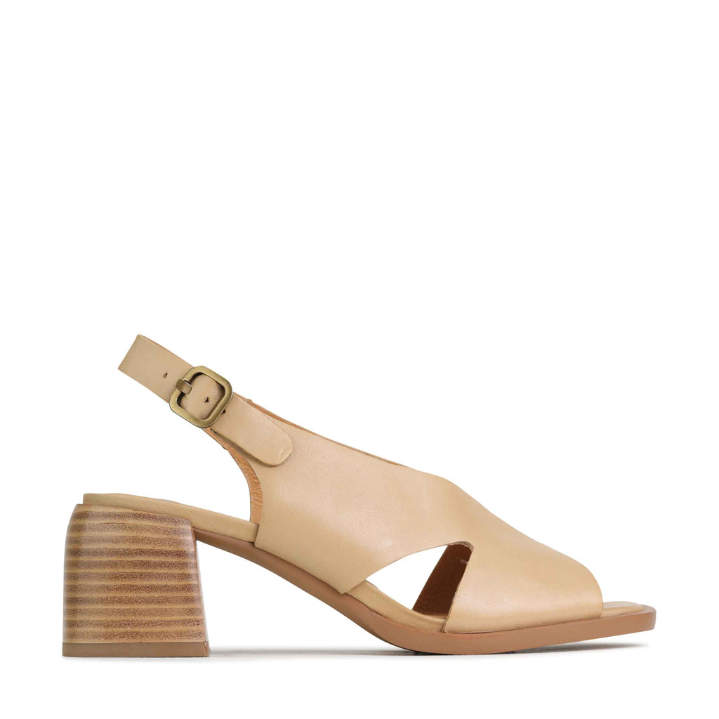 Eos Isadora Tan Heeled Slingback Sandal