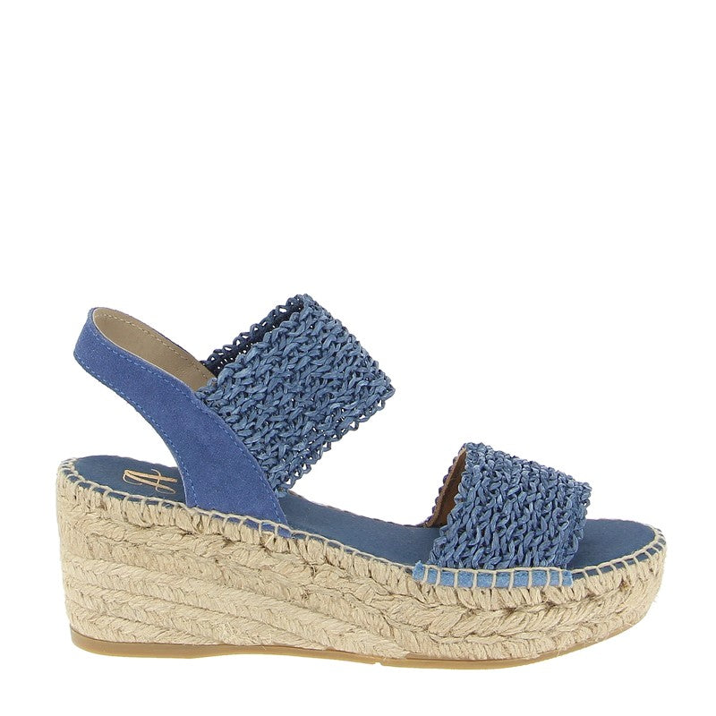 Juncal Aguirre 2525 Blue Wedge Espadrille