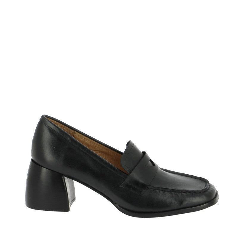 Mollini Premium Black Heeled Loafer Women's Shoes