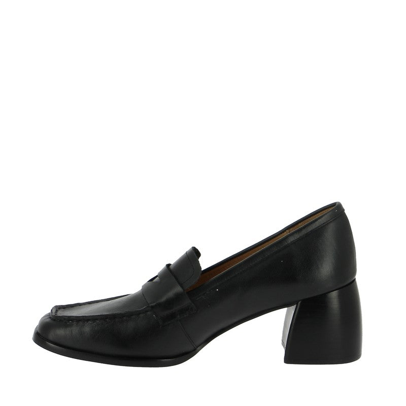 Mollini Premium Black Heeled Loafer | Women's Loafers