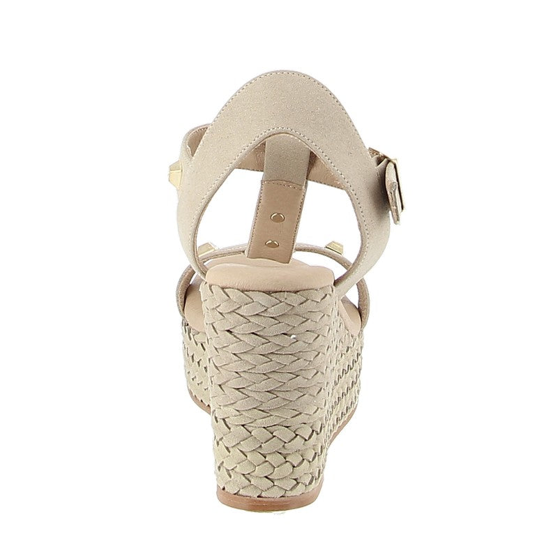 Nattiva 135 Beige Wedge Women's Heels