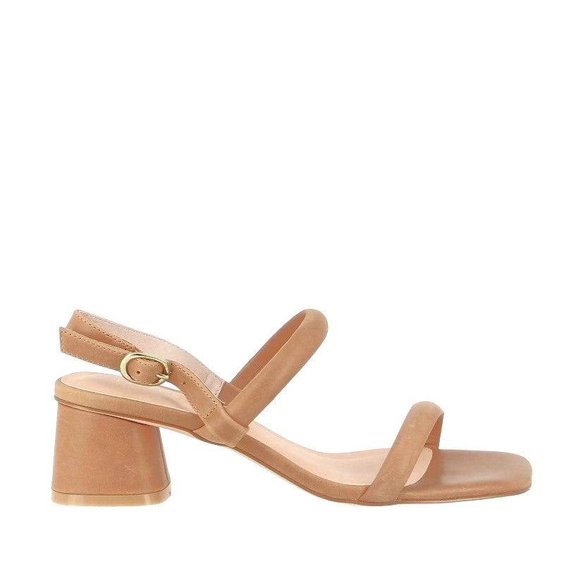 Nude Lacee Tan Heeled Sling Back Sandal