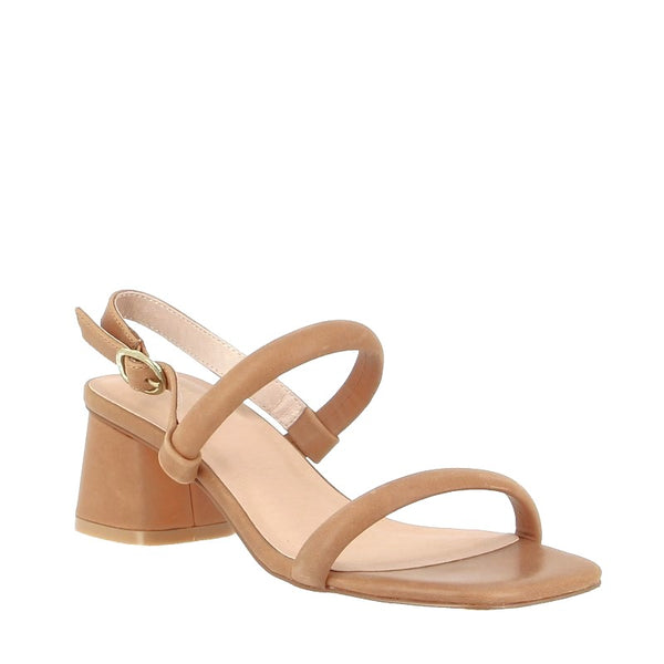 Nude Lacee Tan Heeled Sling Back Sandal