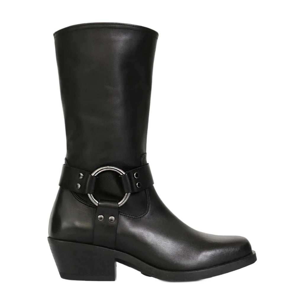 Sempre Di PG-2919 Black Mid Calf Boot