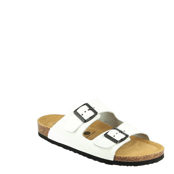 Plakton 180010 White Leather Slide