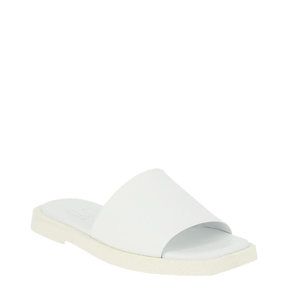 Sempre Di 9554 White Slip On Slide