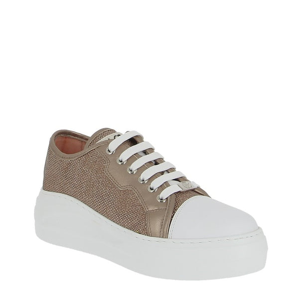 Unisa Fidan Metallic Bronze Platform Lace Up Sneaker