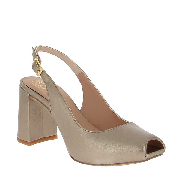 Unisa Nadal Bronze Slingback Heeled Sandal