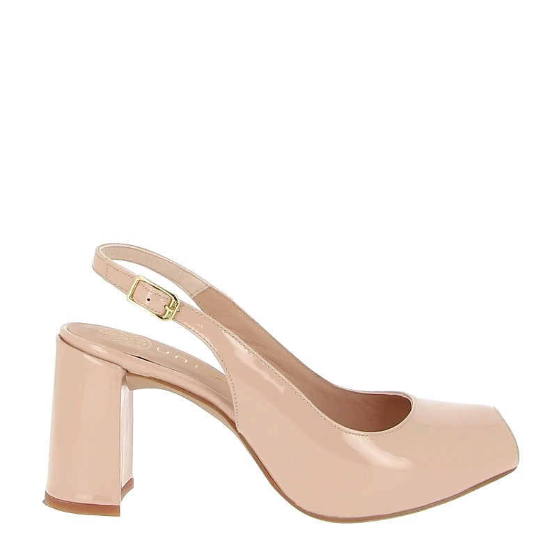 Unisa Nadal Patent Nude Slingback Heeled Sandal