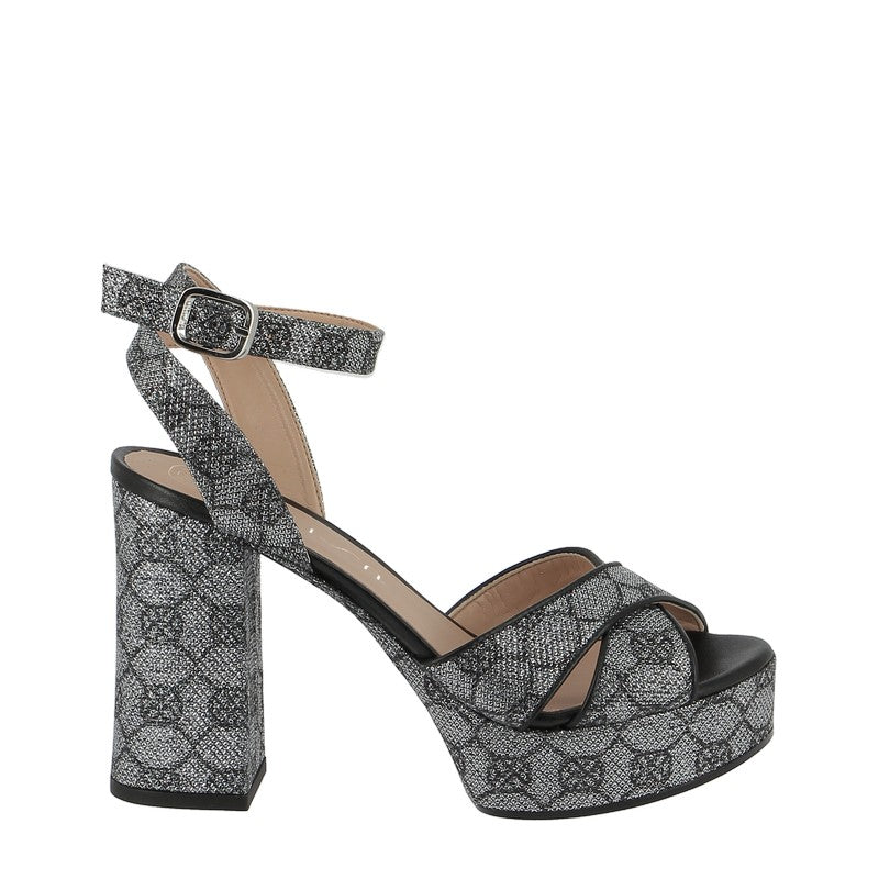 Unisa Verni Monogram Steel Block Heel Platform