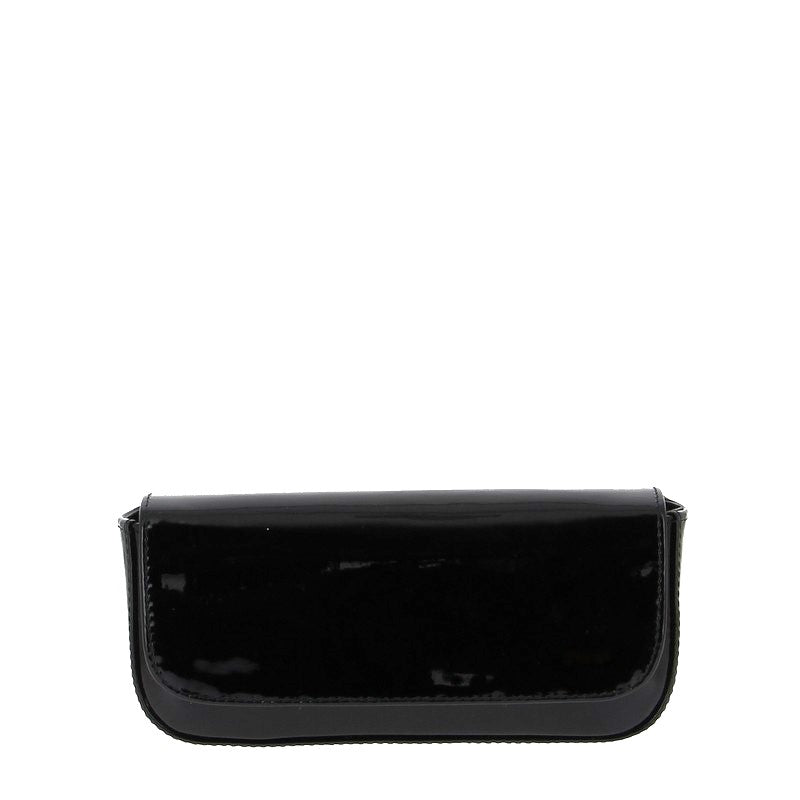 Unisa Zdreamin Patent Black Clutch