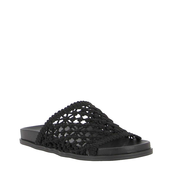 Valerio Conte 490054 Black Platform Slide