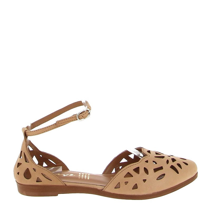 Wave 23082 Nude Mary Jane Flat Sandals