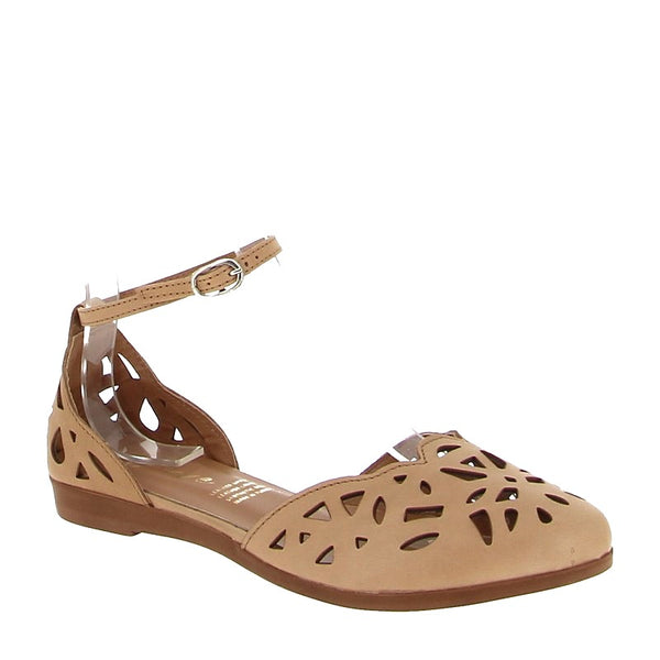 Wave 23082 Nude Mary Jane Flat Sandals