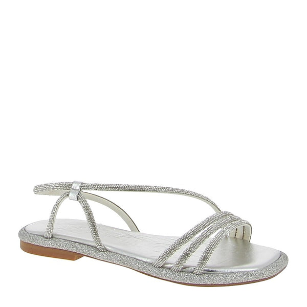 Wave 23723 Silver Flat Slingback Sandal