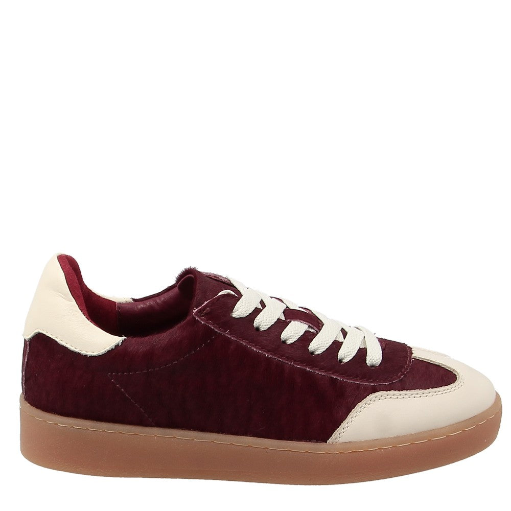 Alfie & Evie Abbie Burgundy Pony Sneaker