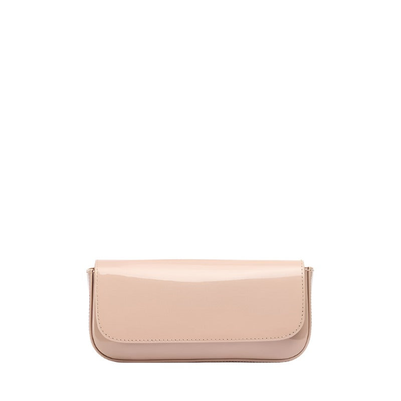 Unisa Zdreamin Patent Taupe Clutch