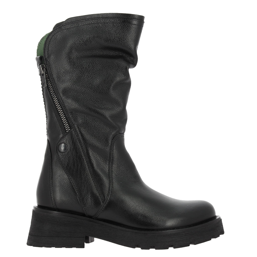 Felmini D236 Black Mid Calf Boot