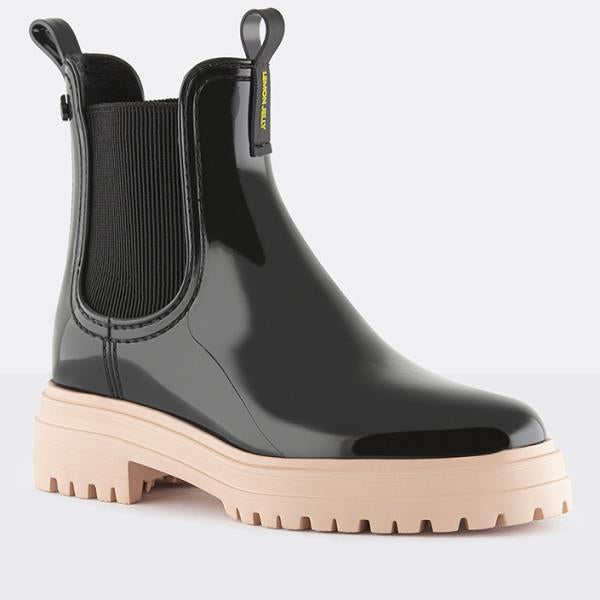 Lemon Jelly WALKER-03 BLACK-ROSE Gum Boot