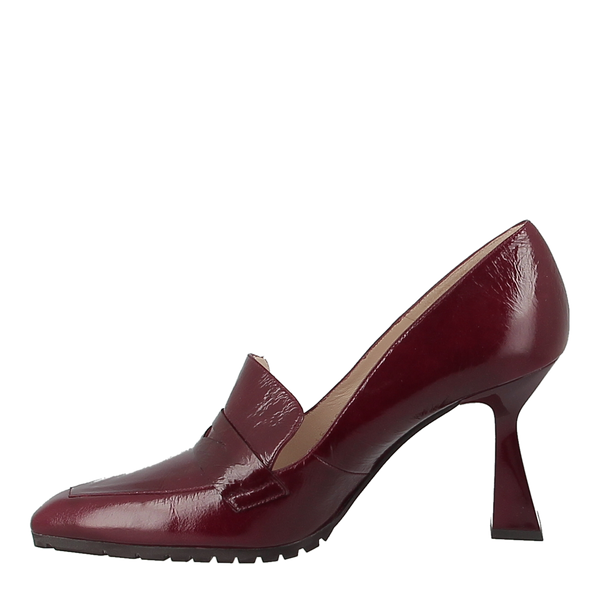 Lodi Safa Merlot Heeled Loafer