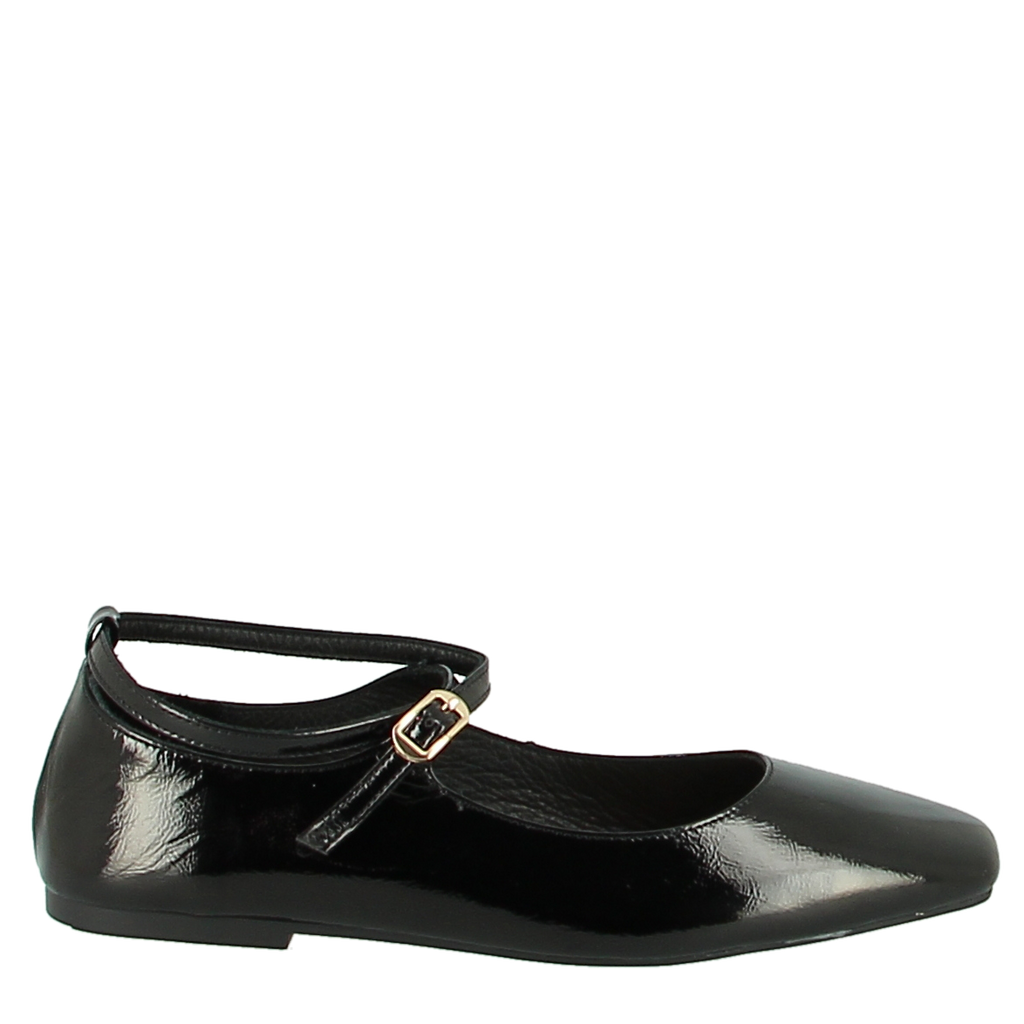 Sempre Di 32301 Indy Black Patent Ballerina