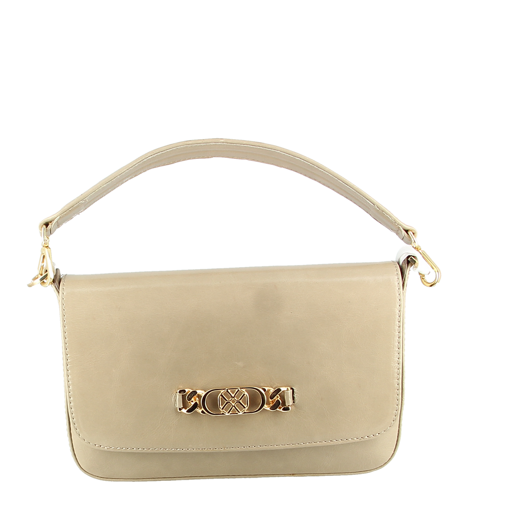 Unisa Zendaya Leather Taupe Bag