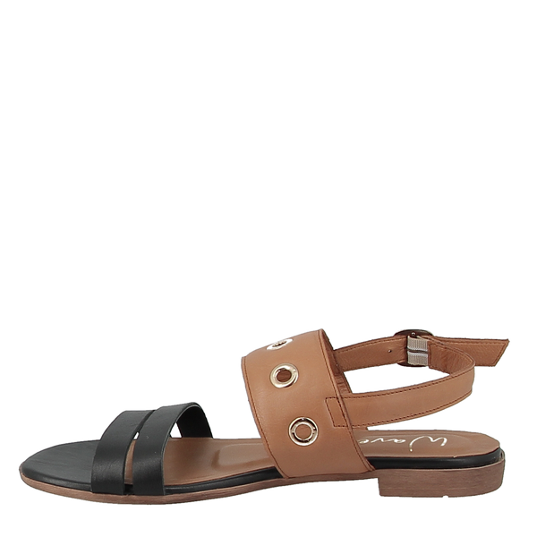 Wave 28324 Black & Tan Sandal