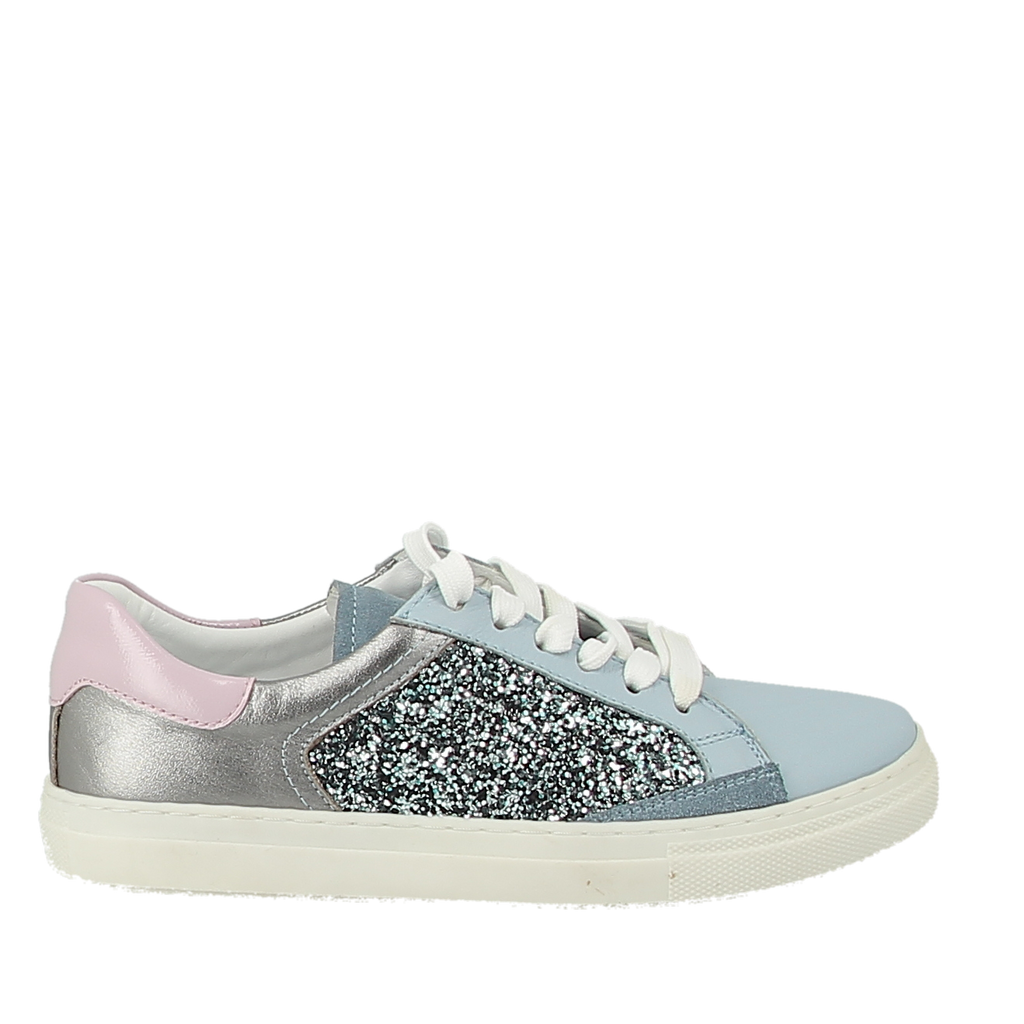 Wave 28855 Blue Glitter Flatform Sneaker
