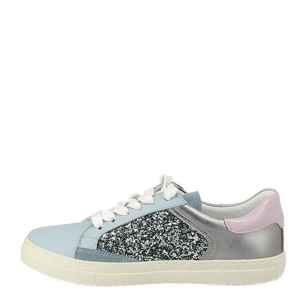 Wave 28855 Blue Glitter Flatform Sneaker