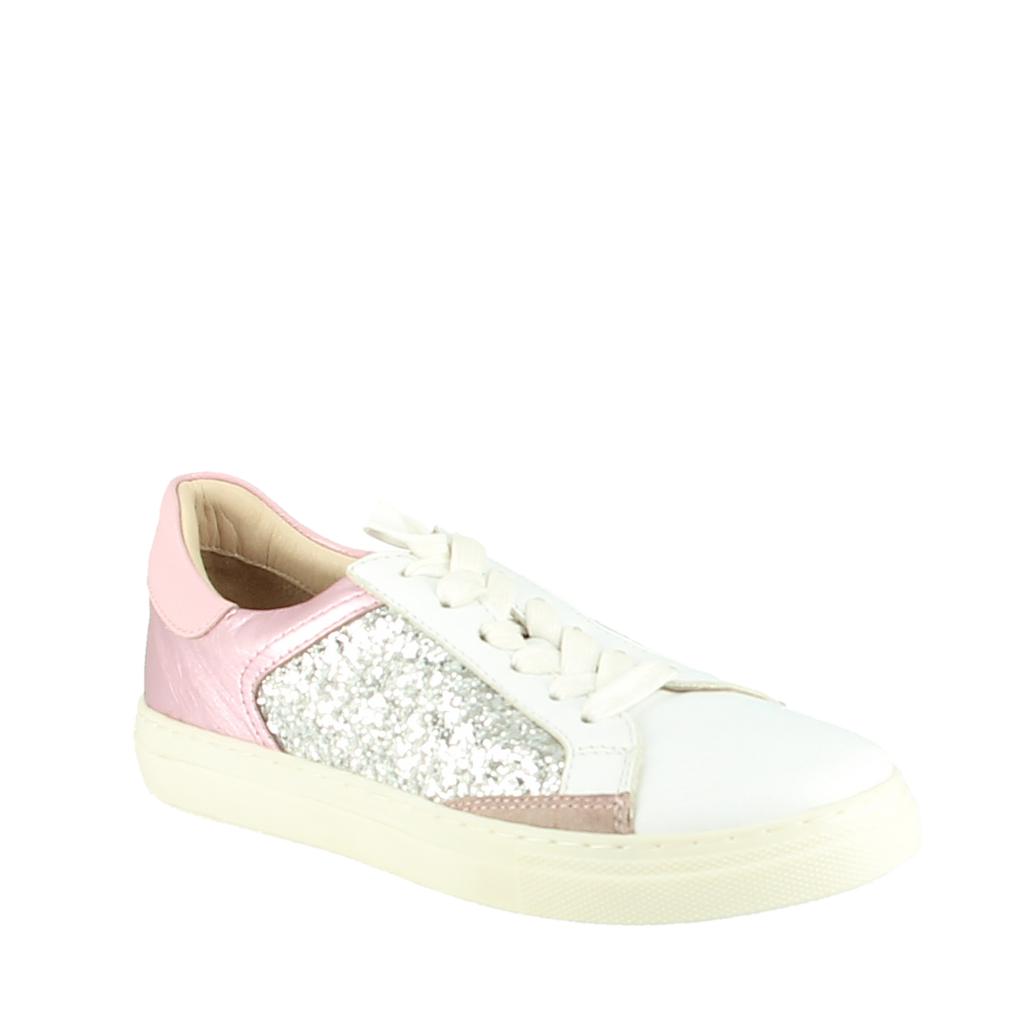 Wave 28855 Pink Glitter Flatform Sneaker