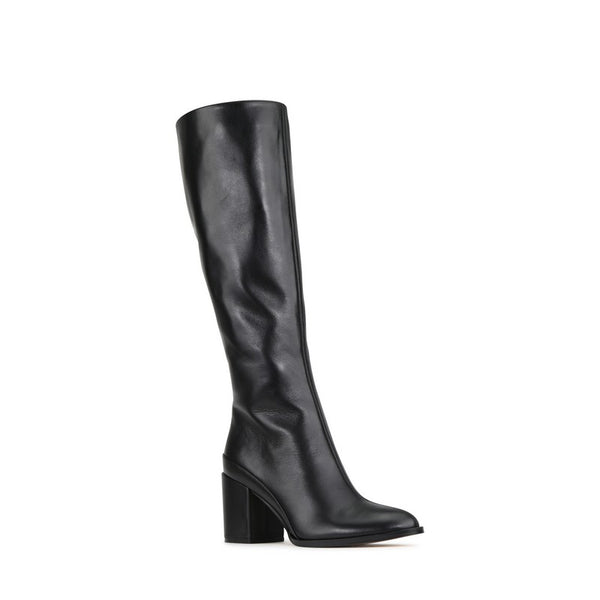 EOS Cashmere Black Leather Knee High Boot