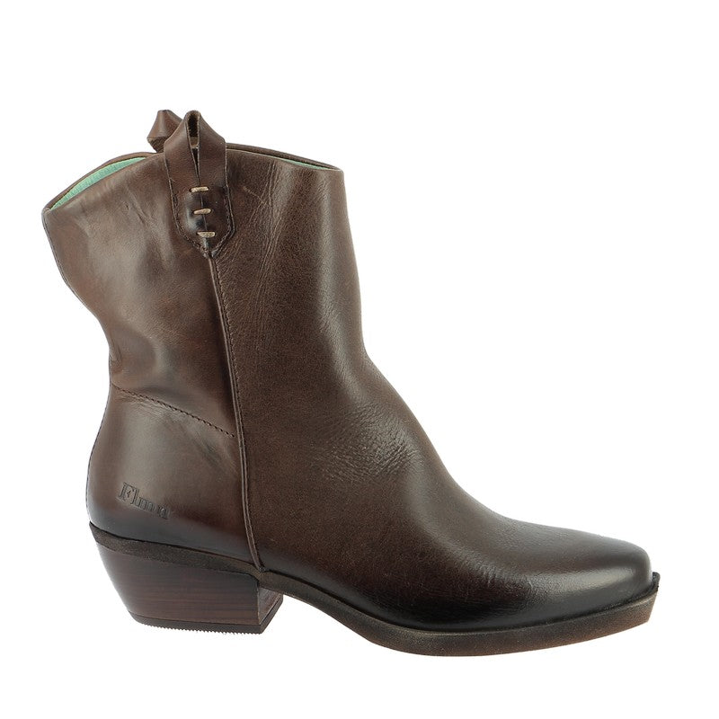 Felmini Brown Western Ankle Boot 