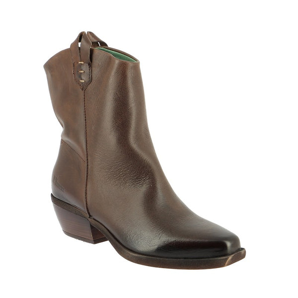 Felmini Brown Western Ankle Boot 