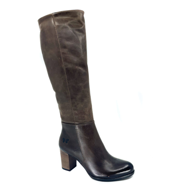 Felmini Brown Leather Knee High Boot
