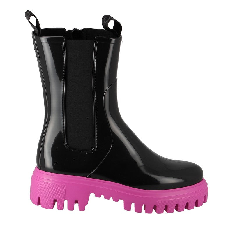 Lemon Jelly Grad Black Fuschia Pink Gumboot Waterpoof Boot