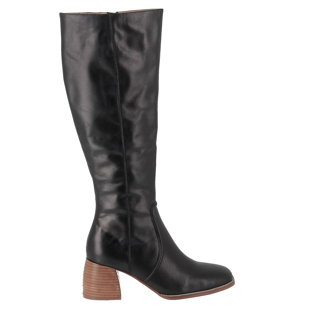 Mollini Perri Black Leather Knee High Boot