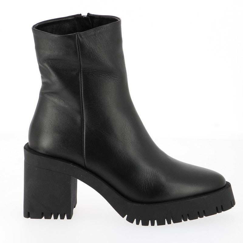 Nu By Neo Aggy Black Heeled Ankle Boot
