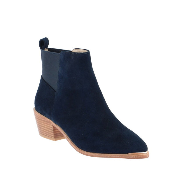 Nude Footwear Reese Navy Suede Ankle Boot