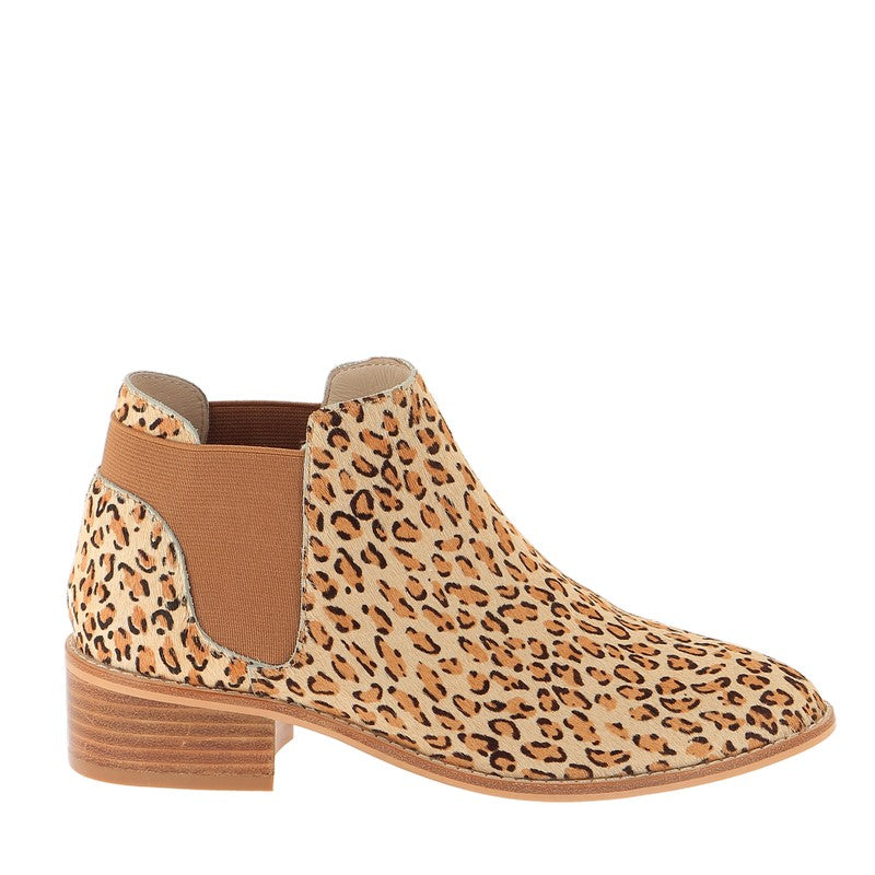 Nude Rylee Leopard Low Heel Ankle Boot