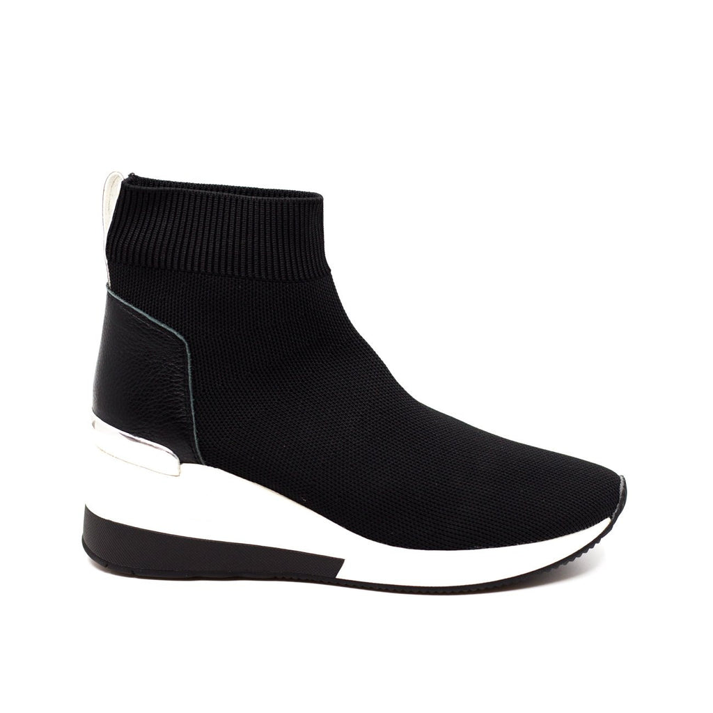 Gelato Lucky Black Wedge Sock Boot