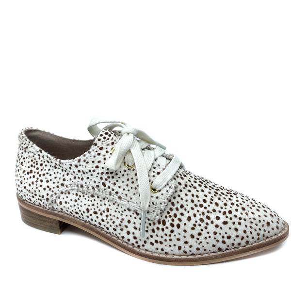 Nude Delilah Tan Spot Lace Up Derby 
