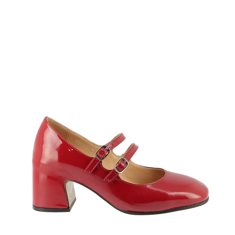 Top End Fiyona Dark Red Patent Mary-Jane 