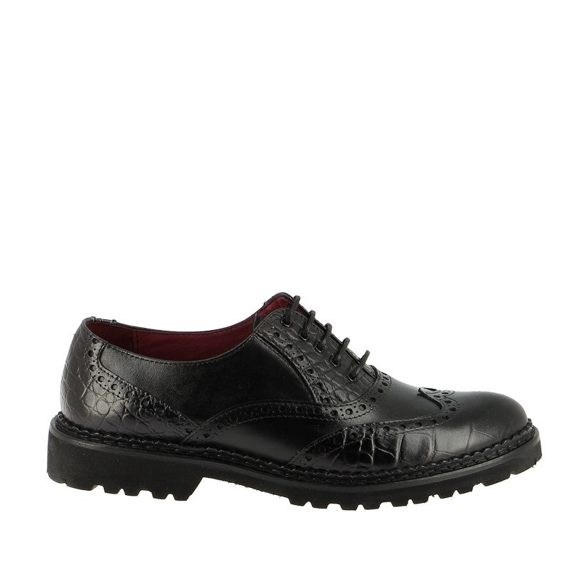 Torretti 7664 Black Brogue Lace Up 