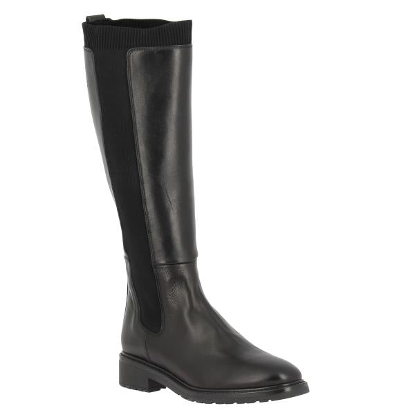 Unisa Estellar Knee High Black Leather Boot