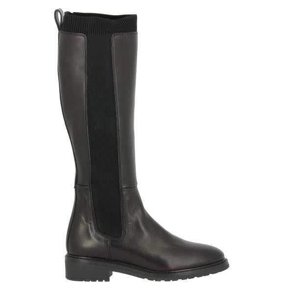 Unisa Estellar Knee High Black Leather Boot